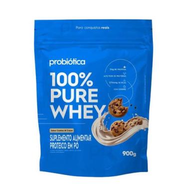 Imagem de 100 Pure Whey 900g Refil Probiótica, Cookies and cream