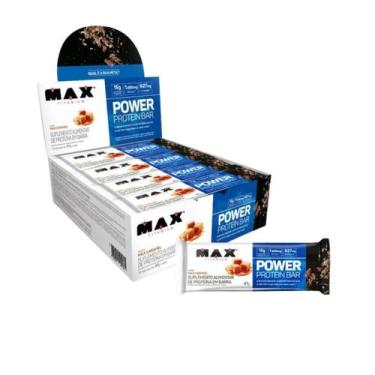 Imagem de Power Protein Whey Bar Caixa 12 Unidades 41g Max Titanium, Milk Carame