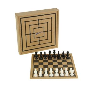 Imagem de Jogo Xadrez Pentagol com estojo-Unissex
