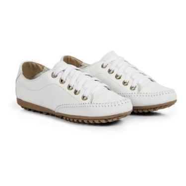 Imagem de sapatênis feminino branco para profissionais da saúde confortável e re