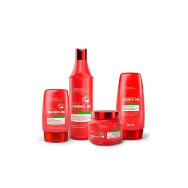 Imagem de Kit Banho de Verniz Morango Completo Forever Liss