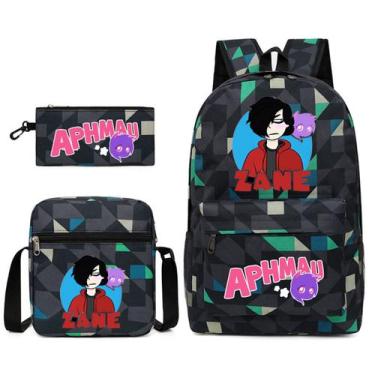 Imagem de Conjunto de mochilas Aphmaus Anime School, 3 peças com bolsa de ombro 