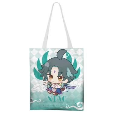 Imagem de Sacola de lona Genshins Impacts Xiao Anime Fans Gift 33x37 cm - yiweis