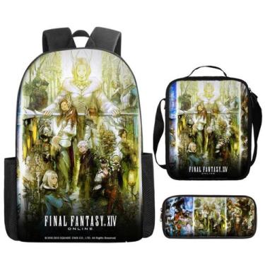 Imagem de Conjunto de mochilas Finals Fantasy Anime School, 3 unidades - 29x16x4