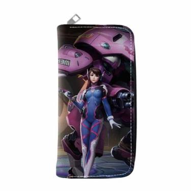 Imagem de Carteira Overwatch Anime Characters Slim Bifold em couro PU - Yiweisai
