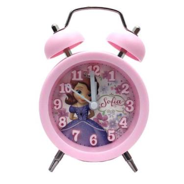 Imagem de Despertador Sofias Pink Twin Bell Non Tick Analogue - Yiweisai