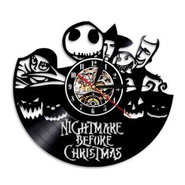 Imagem de Relógio de parede, disco de vinil, Nightmares Christmas, Jack Skelling