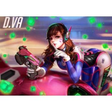Imagem de Pôster com pintura decorativa de arte de parede Ashe Overwatch Retro A