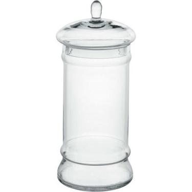 Imagem de POTICHE DECORATIVO BOMBONIERI HOME&CO VIDRO 33x14x14cm TRANSPARENTE