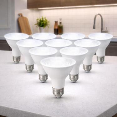 Imagem de Kit 10 Lampada Led Par30 11w 6500k Branco Frio E27 110v/220v Branco AL
