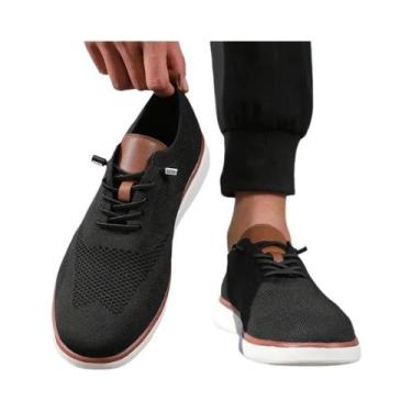 Imagem de Tênis Masculinos De Malha Tricotada Respirável, Estilo Casual Versátil