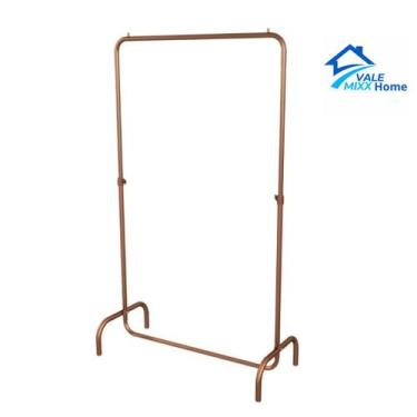 Imagem de Arara Desfile 120cm para Roupas Reforçada Altura Regulável - ROSE - va