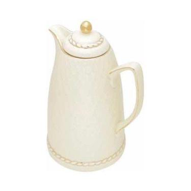 Imagem de Garrafa Térmica De Porcelana Renda Creme  28 Cm 900 Ml Wolff