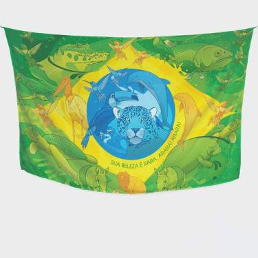 Imagem de Canga/Pareô Sublimado Brasil Pantanal 1,00x1,50m - Fera Print
