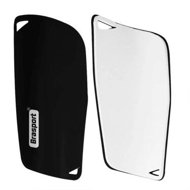 Imagem de Caneleira Futebol Leve E Resistente Infantil Adulto Brasport Unico Preto-Unissex