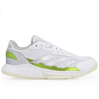 Imagem de Tênis Adidas Courtquick Padel Branco Prata e Verde-Feminino