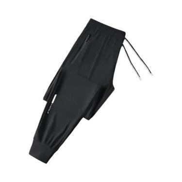 Imagem de Calças Casuais Esportivas Femininas Em Seda Gelada, Respiráveis E Abso