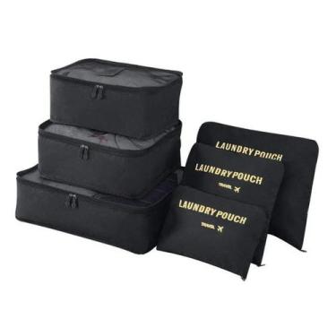 Imagem de Kit Organizador de Mala, 6 Peças, Bolsa Organizadora para Viagem, Saco