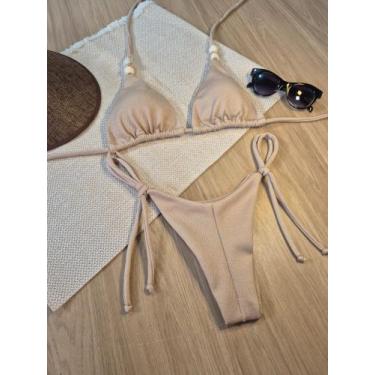 Imagem de Biquíni Fio Duplo Feminino Amarração Lateral - Bronze Perfeito Moda Pr