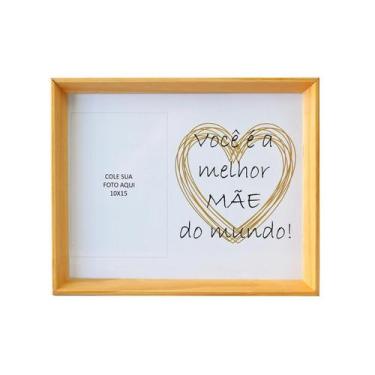 Imagem de Porta retrato moldura madeira mãe estampas sortidas 10x15cm - ART FRAM