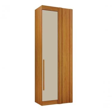 Imagem de Guarda Roupa Modulado de Canto Orion 1 Porta de Bater 100% MDF Cinamomo-Off White Leife...