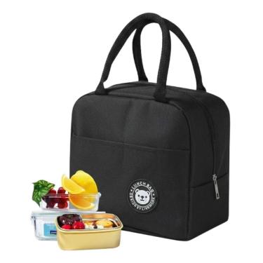 Imagem de Bolsa Térmica Preta Bag Para Academia, Trabalho, Marmita, Escola, Passeio - Wm