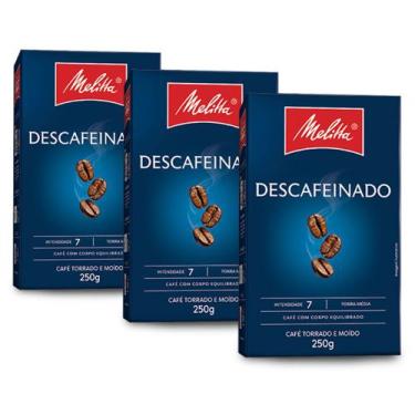 Imagem de Café Melitta Descafeinado Torrado e Moído Kit 3 Pacotes 250g