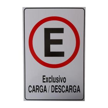 Imagem de Placa pvc estacionamento carga / descarga - ACESSO