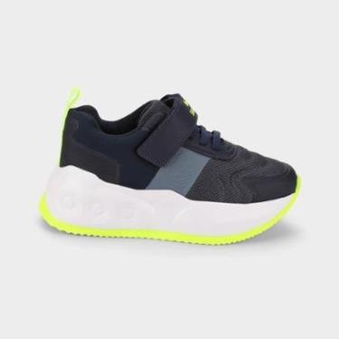 Imagem de Tênis Infantil de Rodinhas Bibi Skatenis Marinho e Amarelo-Masculino