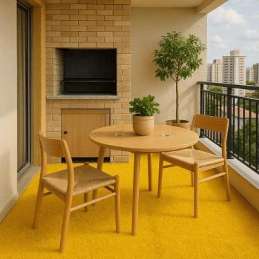 Imagem de Grama Sintetica Decorativa Amarela Rolo 2,00x25,00m Sintético Poliprop