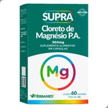 Imagem de Supra Cloreto de Magnesio P.A. 300mg 60 Capsulas Herbamed-Unissex
