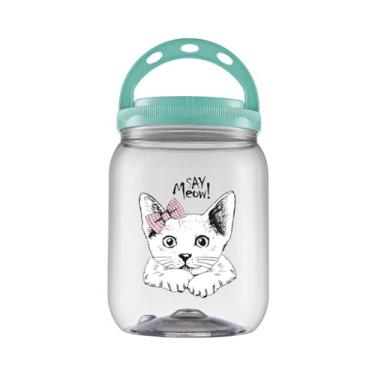 Imagem de Porta Ração Petiscos para Gato Cachorro 1,7LT com Alça - - Bandeirante