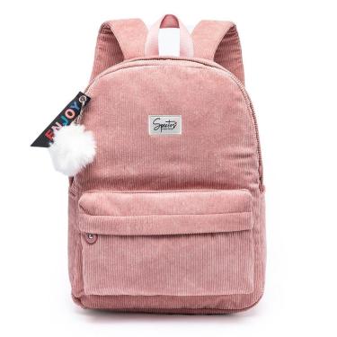 Imagem de Mochila Spector Feminina Veludo Escolar Resistente 17 Litros-Feminino