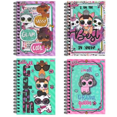 Imagem de Caderno Espiral Capa Dura Foroni Lol Pets 1 Matéria com 96 Folhas Pautadas Formato 200X275MM Escolar
