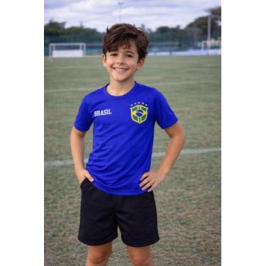 Imagem de Camisa Dry Fit Brasil Copa do Mundo Camiseta Infantil - - Olv Vest, 8,