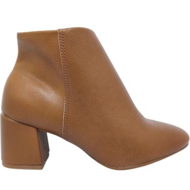 Imagem de Bota Feminina Casual Dia a Dia Passeio Trabalho Cano Baixo Salto Bloco Em Couro Conforto Beira Rio 9076.111