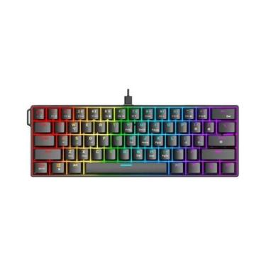 Imagem de Teclado Mecânico Gamer RGB Com Fio, 61 Teclas, Switches Vermelhos Hot-