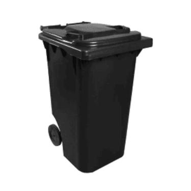 Imagem de Coletor de Lixo C240pp 240 Litros com Pedal Lateral e Rodas 8" em Borracha Maciça Preto...