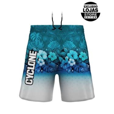 Imagem de (LANÇAMENTO) Short Cyclone Longo Stretch Namotu, Azul, GG