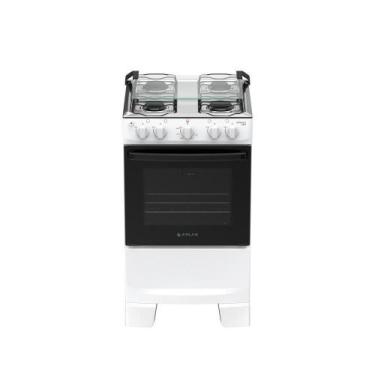 Imagem de Fogão 4 Bocas Atlas Mônaco Plus Mesa Inox Bivolt Branco