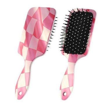 Imagem de Escova de Cabelo GABraden Paddle Desembaraçadora com Cerdas Macias Ros