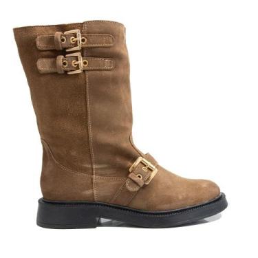 Imagem de Bota Ferrucci Salto Bloco Baixo, Tabaco, 38