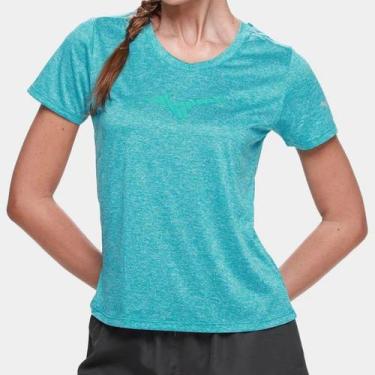 Imagem de Camiseta Mizuno Spark BigLog Feminino Azul, Mescla azul, GG