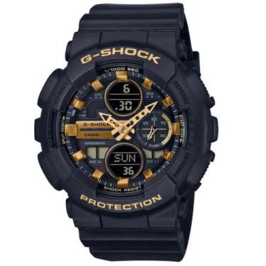 Imagem de Relógio casio g-shock feminino preto dourado gma-s140m-1adr