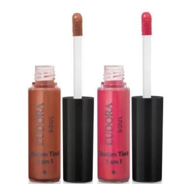 Imagem de Kit Batom Tint Soul Eudora 2 em 1 - Rosa e Nude