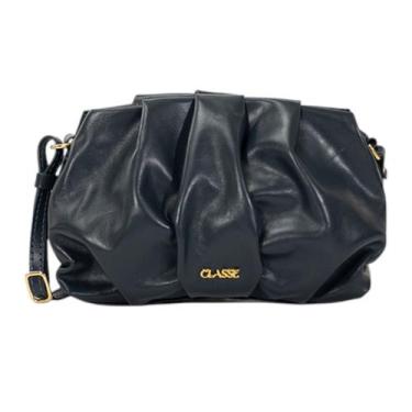 Imagem de Bolsa Feminina Pouch Classe Couro Alça Transversal 3285, Marinho