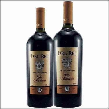 Imagem de Vinho Del Rei Velha Madeira Tinto Suave 1 litro - Kit 2 Garrafas