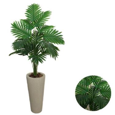Imagem de Planta Artificial Palmeira Com Vaso Pilão Vite Decorativo - - Intcomer