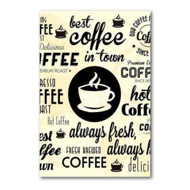 Imagem de Placa Decorativa COFFEE ALWAYS MDF 30X40cm - Vintage