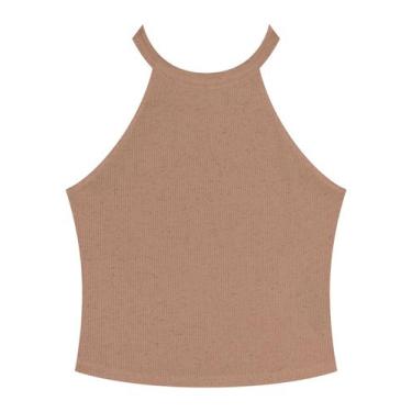Imagem de Blusa Curta Com Gola Redonda Em Malha Canelada Rústica - - Lez a Lez, 